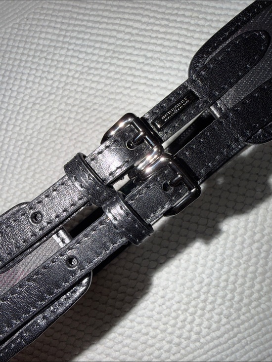 Burberry Ombré Check Double Buckle Belt 32/80